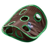 collapsible pet rug play tunnel for cat behavioral training mat consuming energy mouse hunt intelligence cat toy durable