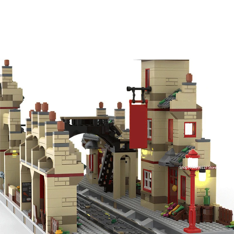1395 шт. модель фильма Moc строительные кирпичи Hogsmeader станция расширения технология