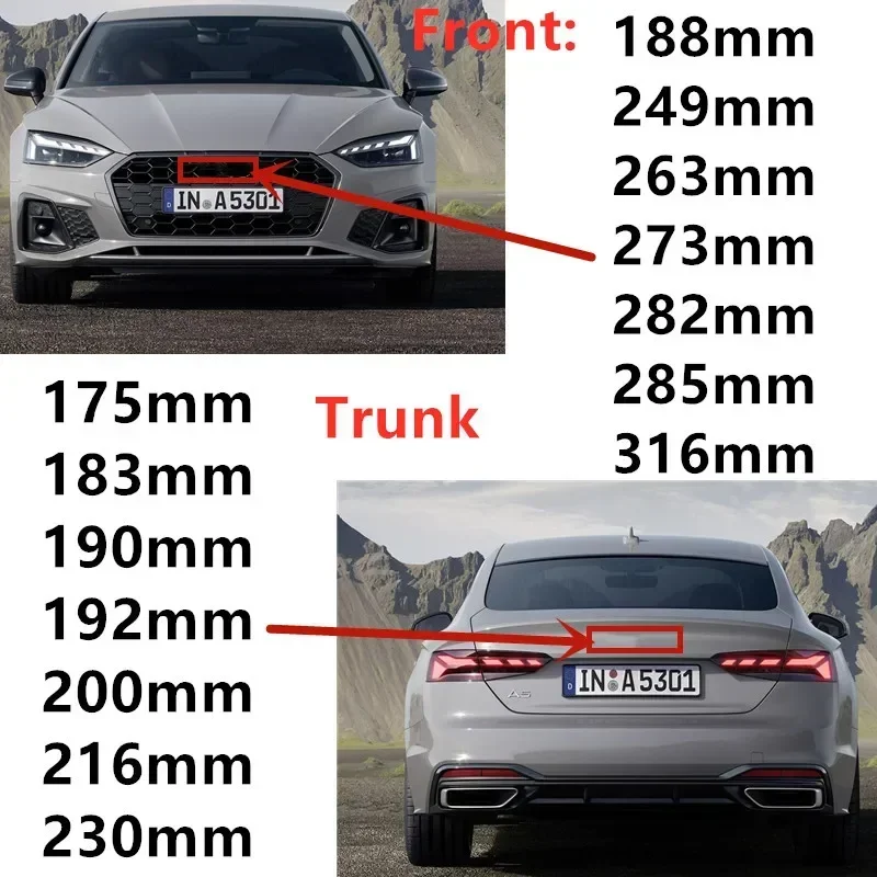 Фото Для Audi A3 A4 A5 A6 A7 Q2 Q3 Q5 Q8 TT ABS Черный капот Передний капот Гриль Задний багажник Эмблема Логотип Значок Наклейка Наклейка 4-кольцевой логотип №4