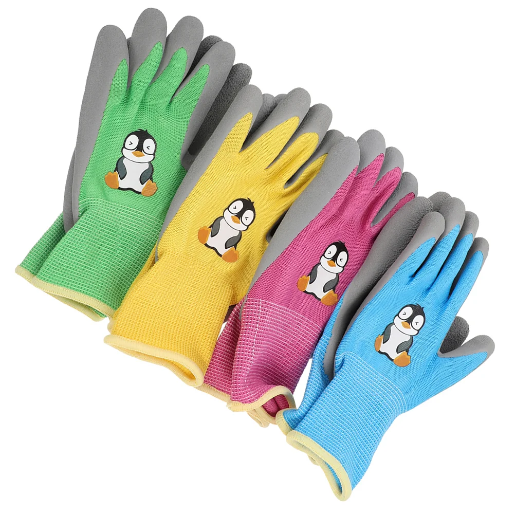 

4 Pairs Children's Gloves Garden Weeding Protective Gardener Working Outdoor Cut Resistant Non-slip Household