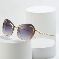 2022 spring new women frameless sunglasses european and american personalized cloud sunglasses sunglasses