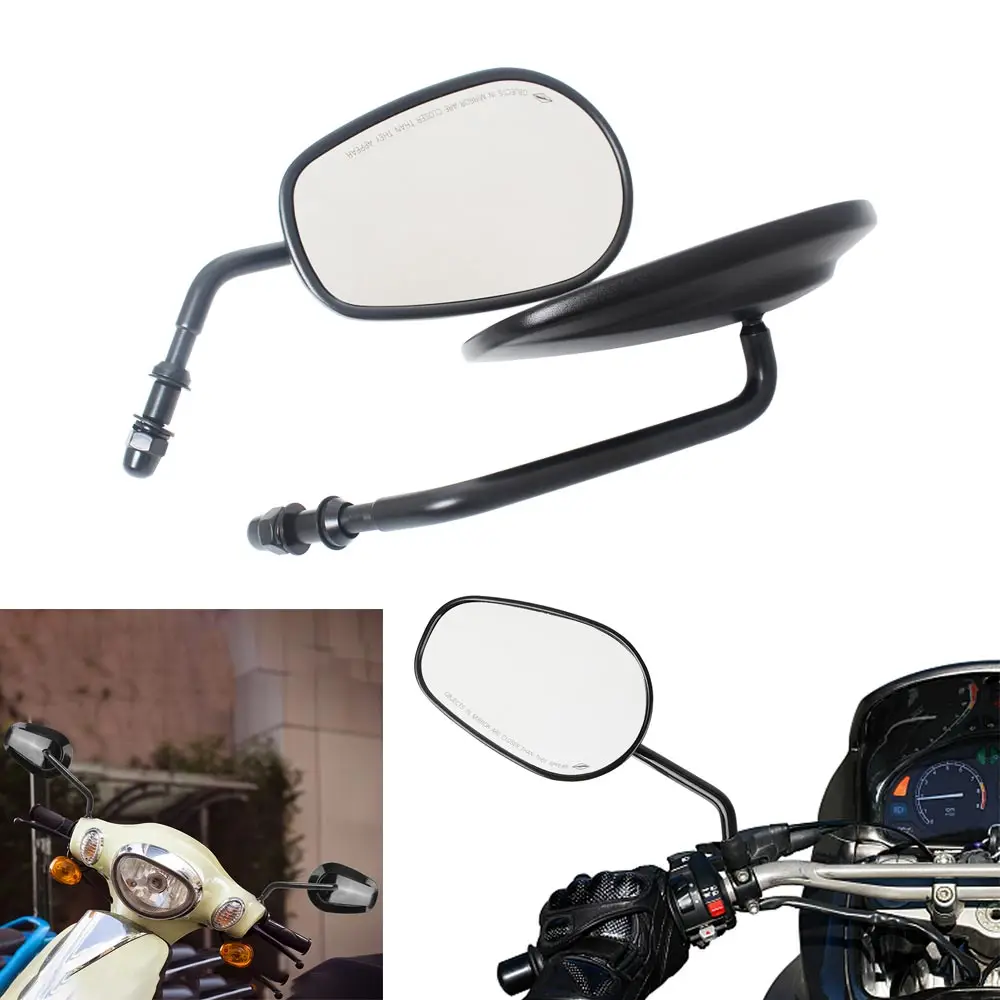 

Motorcycle Rearview 8mm Rear View Side Mirrors For Harley Touring Road King Electra Glide Sportster 883 Dyna Softail Fatboy FXDB