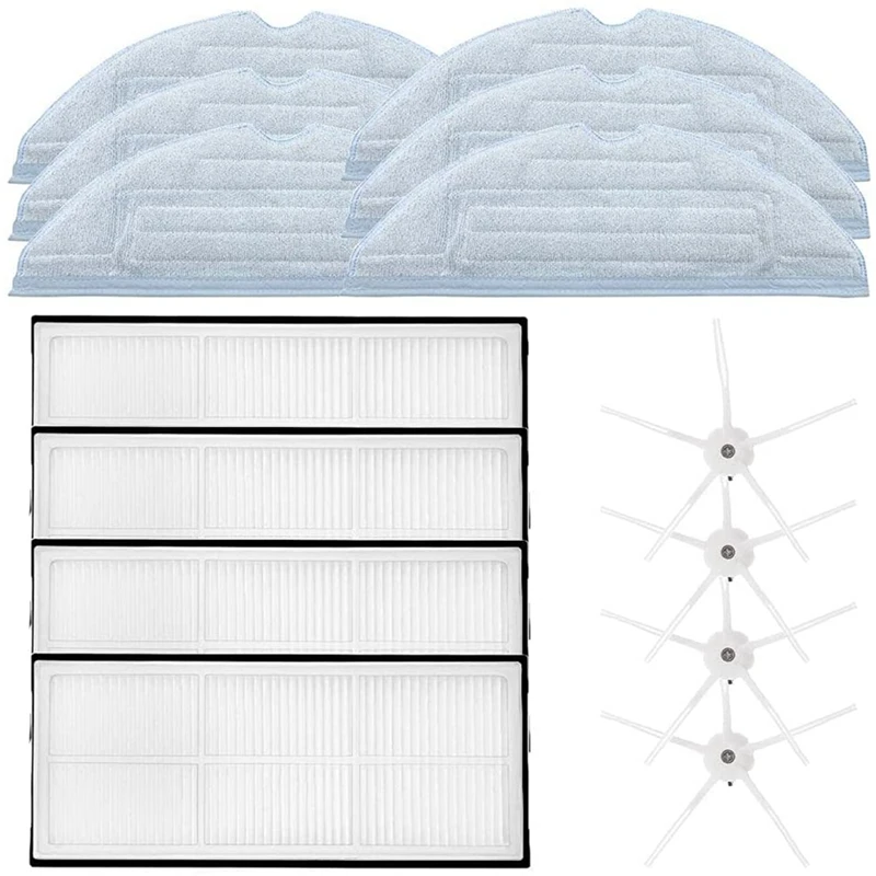 

Spare Part Set For Xiaomi Roborock T7 T7S S7 T7plus T7splus Vacuum Cleaner Robot, Accessory Set With 4 Hepa Filters