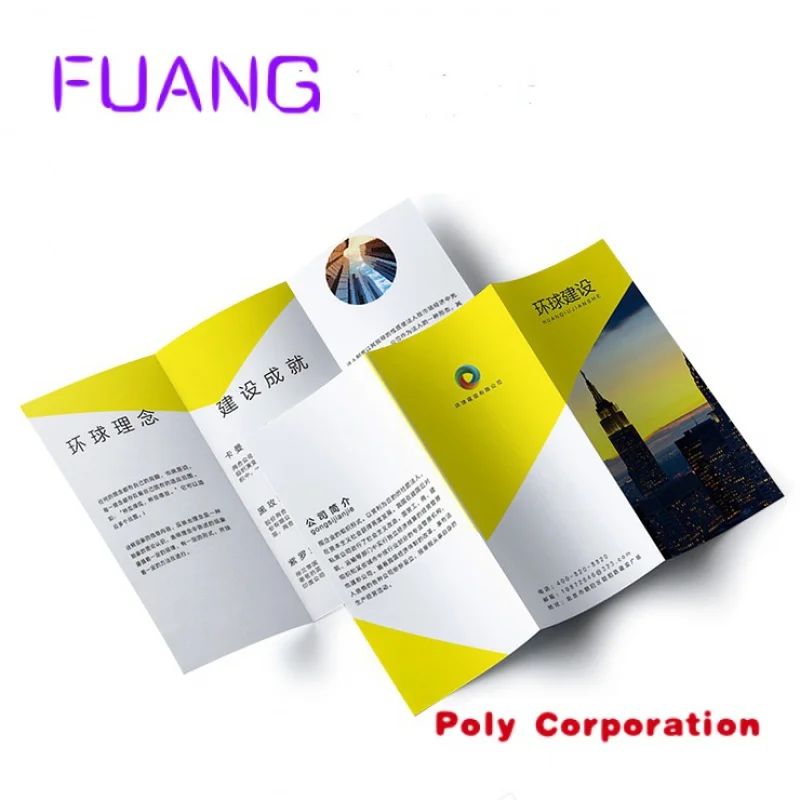 Low Price 2023 Printed Promotion Flyer Leaflet Booklet Printing Cheap brochure folded trifold leaflet printing