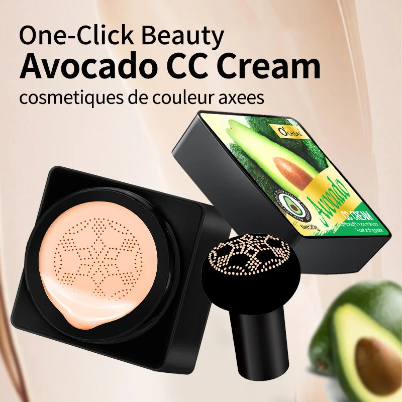 

Mushroom Head CC Cream Natural Moisturizing Foundation Concealer Oil-control BB Cream Whitening Air Cushion Cosmetics Tools