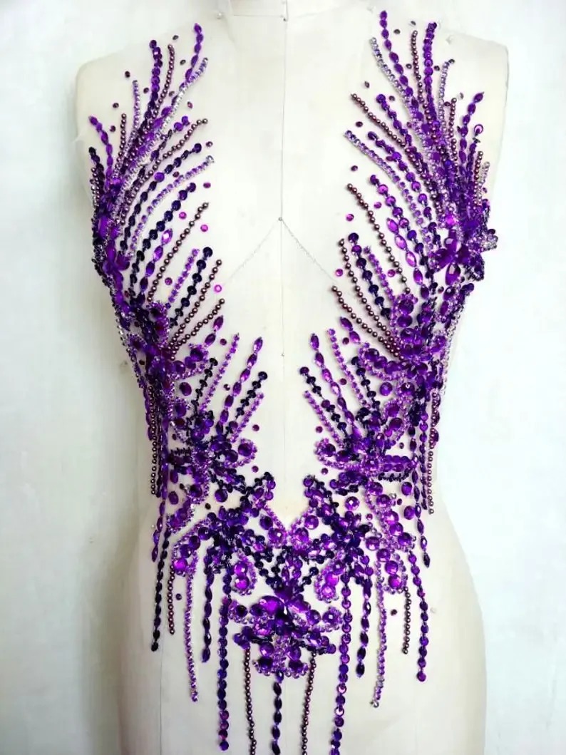 Свадебное платье Дизайнерская аппликация для всего тела V-образный воротник Лиф