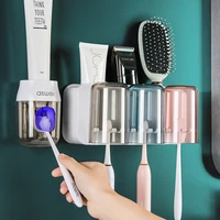 toothbrush shelf toothbrush mouthwash cup wall hanging toilet hole free wall hanging electric toothbrush cylinder bathroom set
