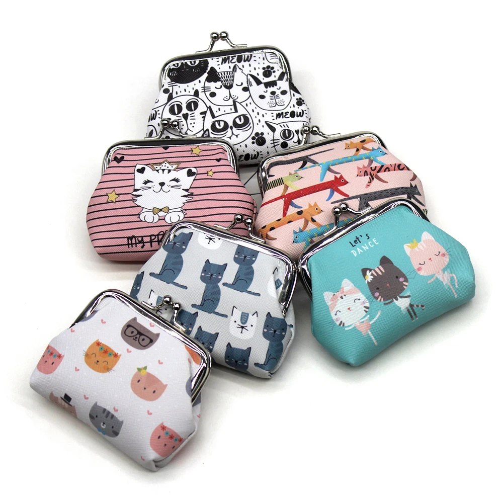 

Cartoon Cat Coin Purses Women mini Wallets Kids clutch money Bags Female Pouch Hasp change purse Cute girls zero wallet