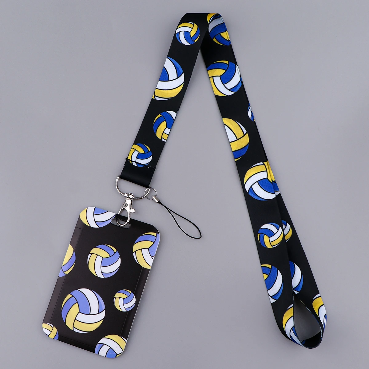 Спортивный шнурок с шариками для ключей чехол удостоверения личности держатель