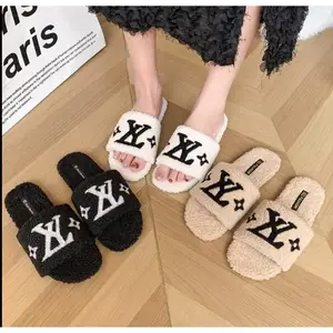 lv slippers fur dupe