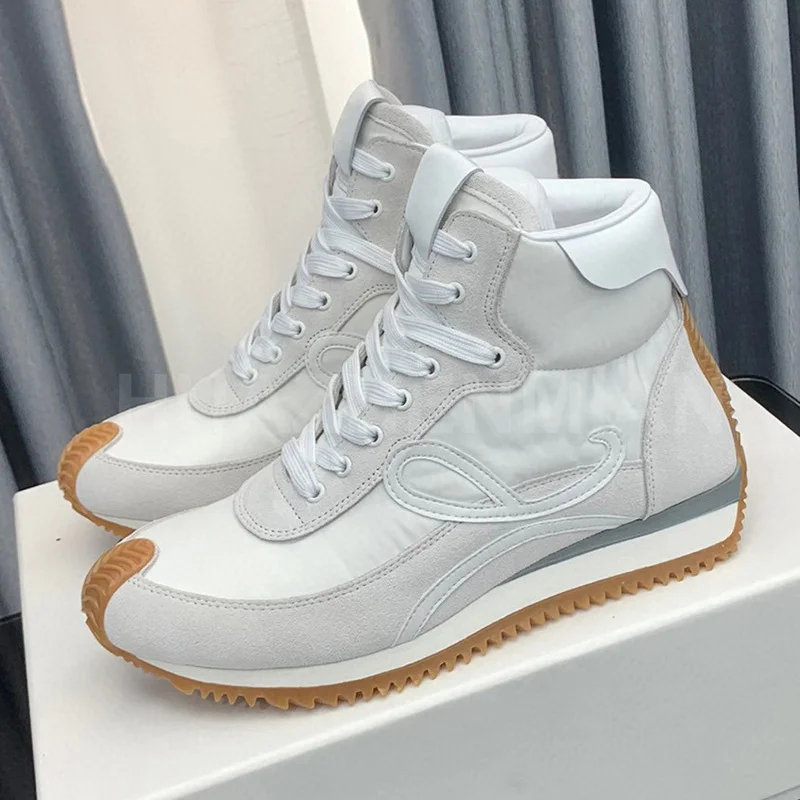 

Повседневные туфли унисекс, Новинка весна-осень 2023, сращивающаяся обувь с высоким верхом и толстой подошвой для влюбленных, Универсальные мужские лоферы