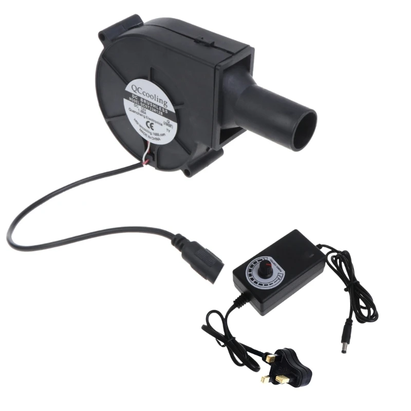 

N7MD 9733 12V Air Blower Low Noise Wood Stove Barbecue Stove Fan Multifunctional Camping BBQ Grill Fans Fire Starter