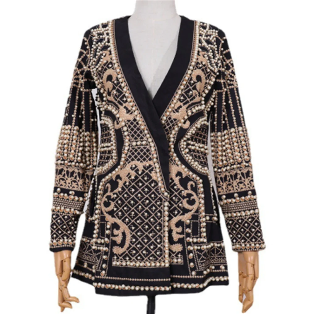 

Женская Осенняя куртка с V-образным вырезом и принтом