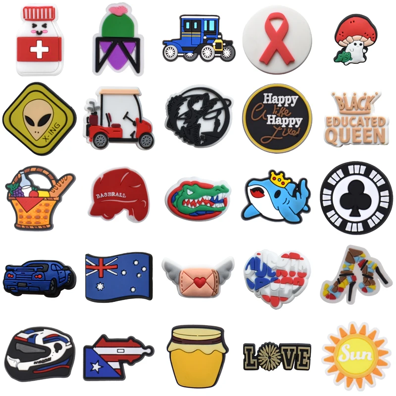 

Shoe Charms Decorations for Crocs Shoes Accessories Gifts Set Jeans Wholesale Bulk Men Kids Women Charm Girl Para Pins Packs Boy