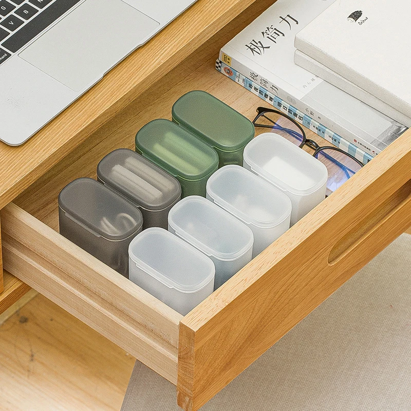 

Ins Portable Wire Cable Storage Box Travel Headphone Jewelry Coin Organizer Bin Drawer Makeup Lipstick Holder Dust-proof Storage