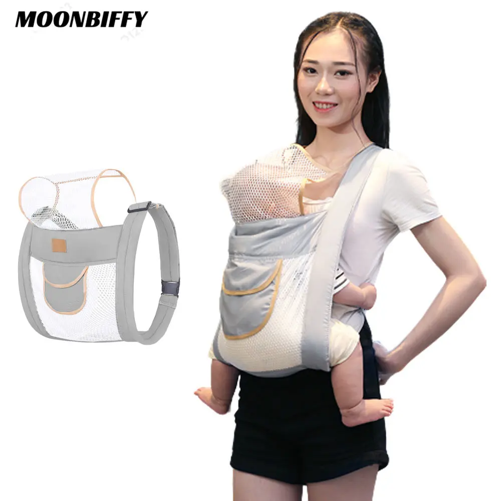 Переноска для младенцев из сетчатой ткани с передним и задним ремешком