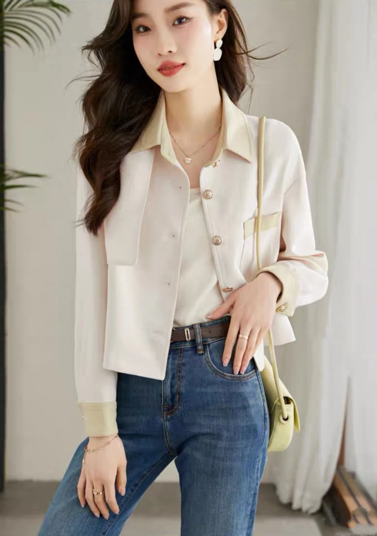 

2023 осень/зима модная новинка Женская одежда Повседневная куртка короткое пальто 0905