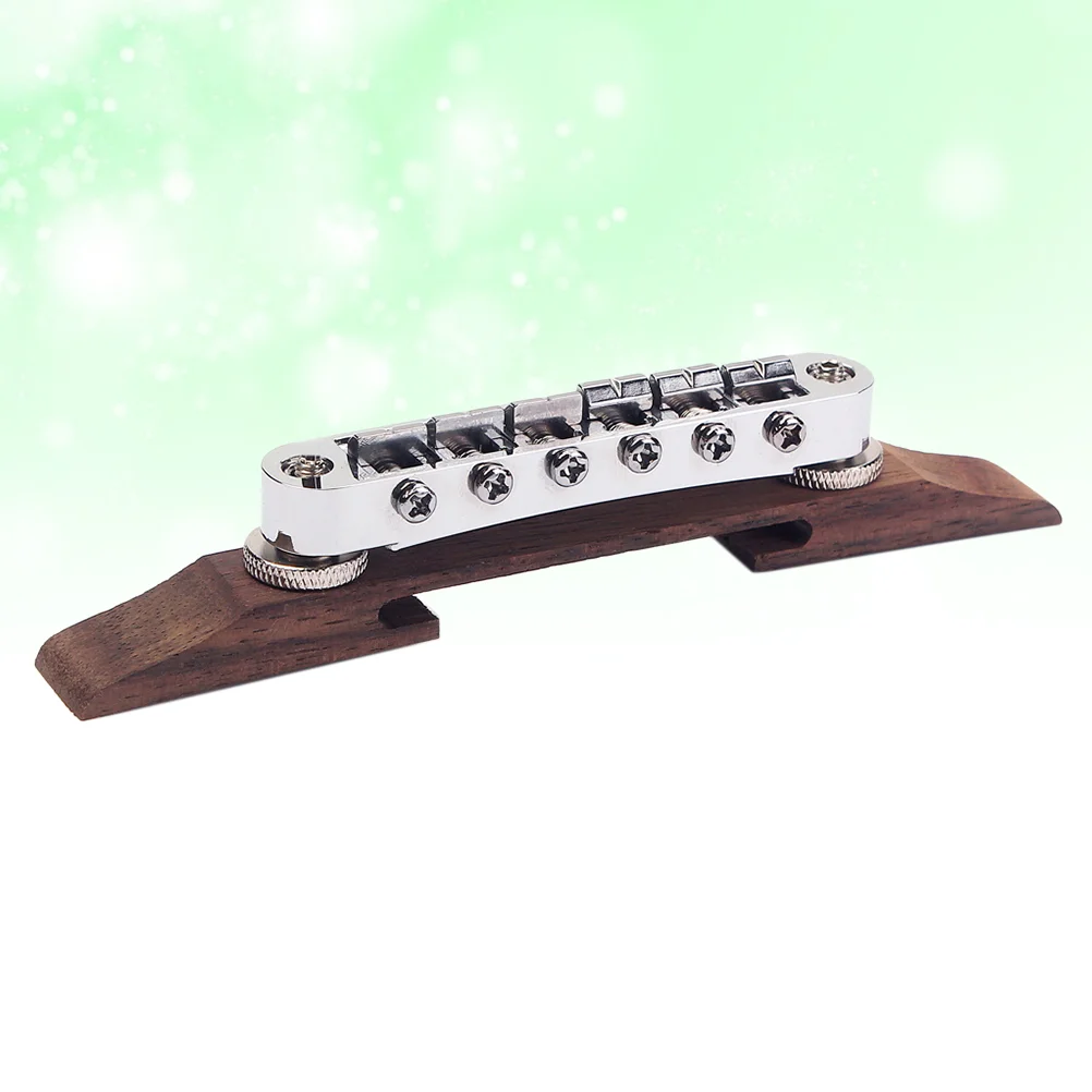 

1 Pc Guitar Bridge 6 Strings Adjustable Metal Roller Saddle Guitar Bridge for Bass Guitar