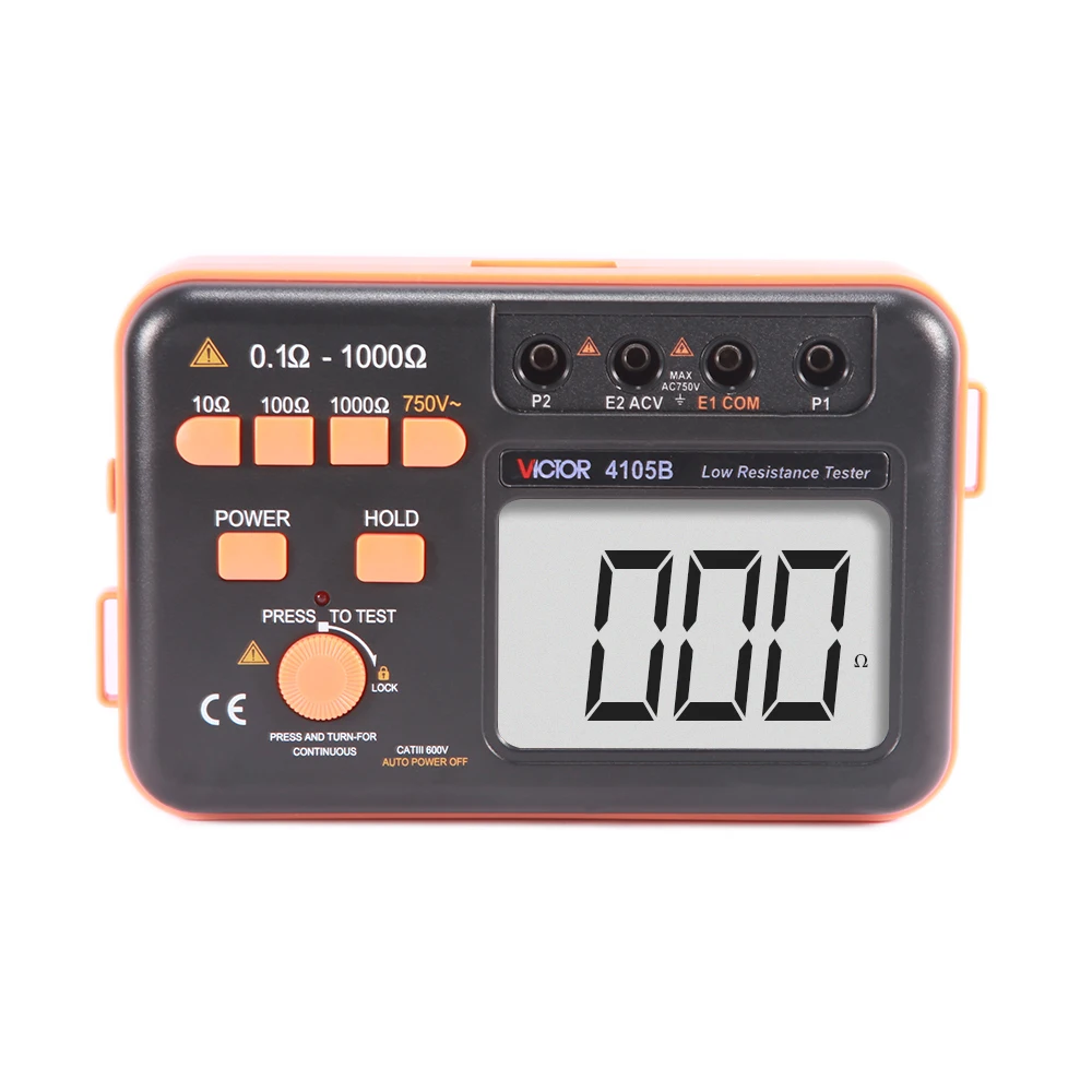 

4105B RuoShui 1000ohm 750V Digital Earth Resistance Tester Earth Meter Ground Resistance Meter