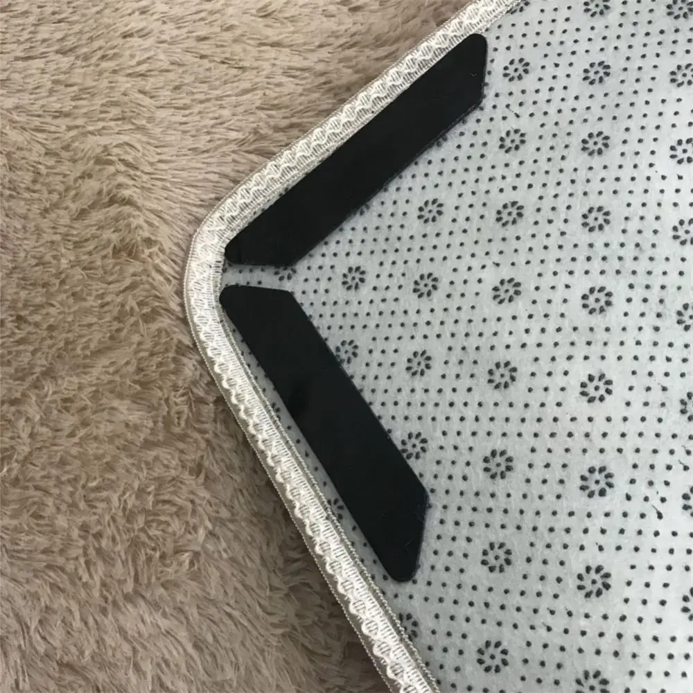 

For Home Bath Living Room Carpet Sticker Anti Curling Anti Skid Floor Mat Fixed Sticker 8pcs Rug Carpet Mat Floor Rug Mat Tape