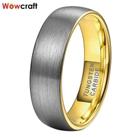 6mm dropshipping wedding jewelry trendy tungsten carbide rings for men women domed brushed factory wholesale i love you engraved