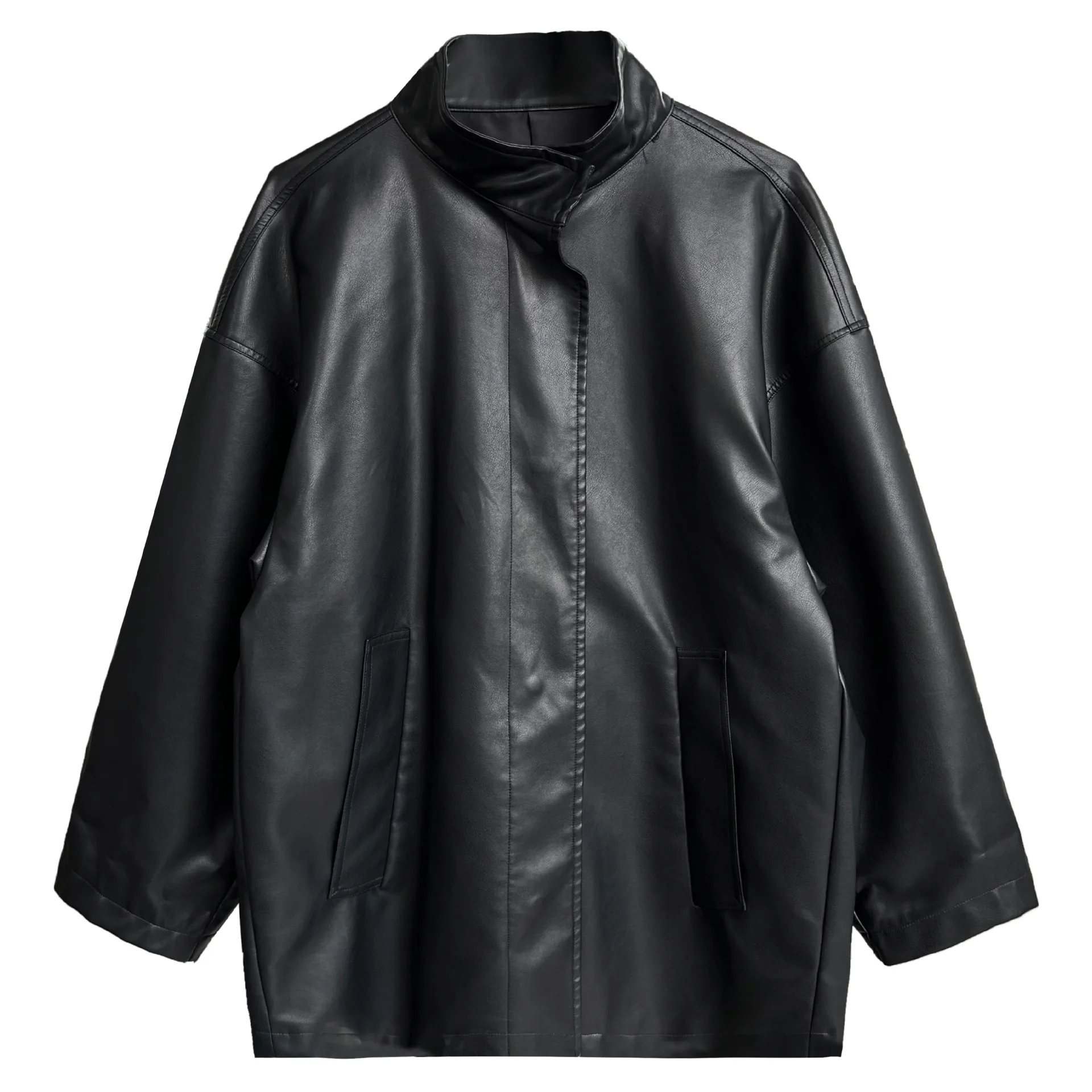 Осень 2023 минималистичное французское пальто нейтрального прохладного черного