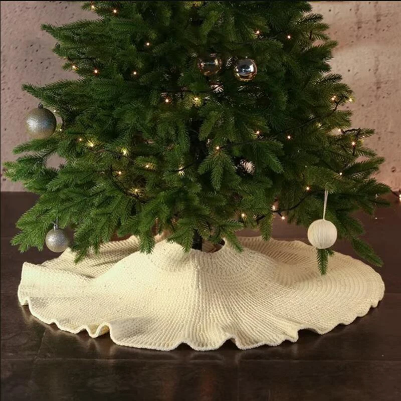 36-дюймовая Вязаная Однотонная Юбка В Виде Рождественской Елки Эльф Офис Отель