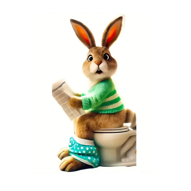 

Наклейки «Кролик сидит на унитазе»