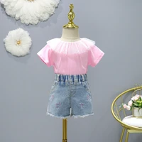 kids clothes baby girls set casual costume summer 1 7 years daily t shirt short 2 pieces sets for girl childrens clothing