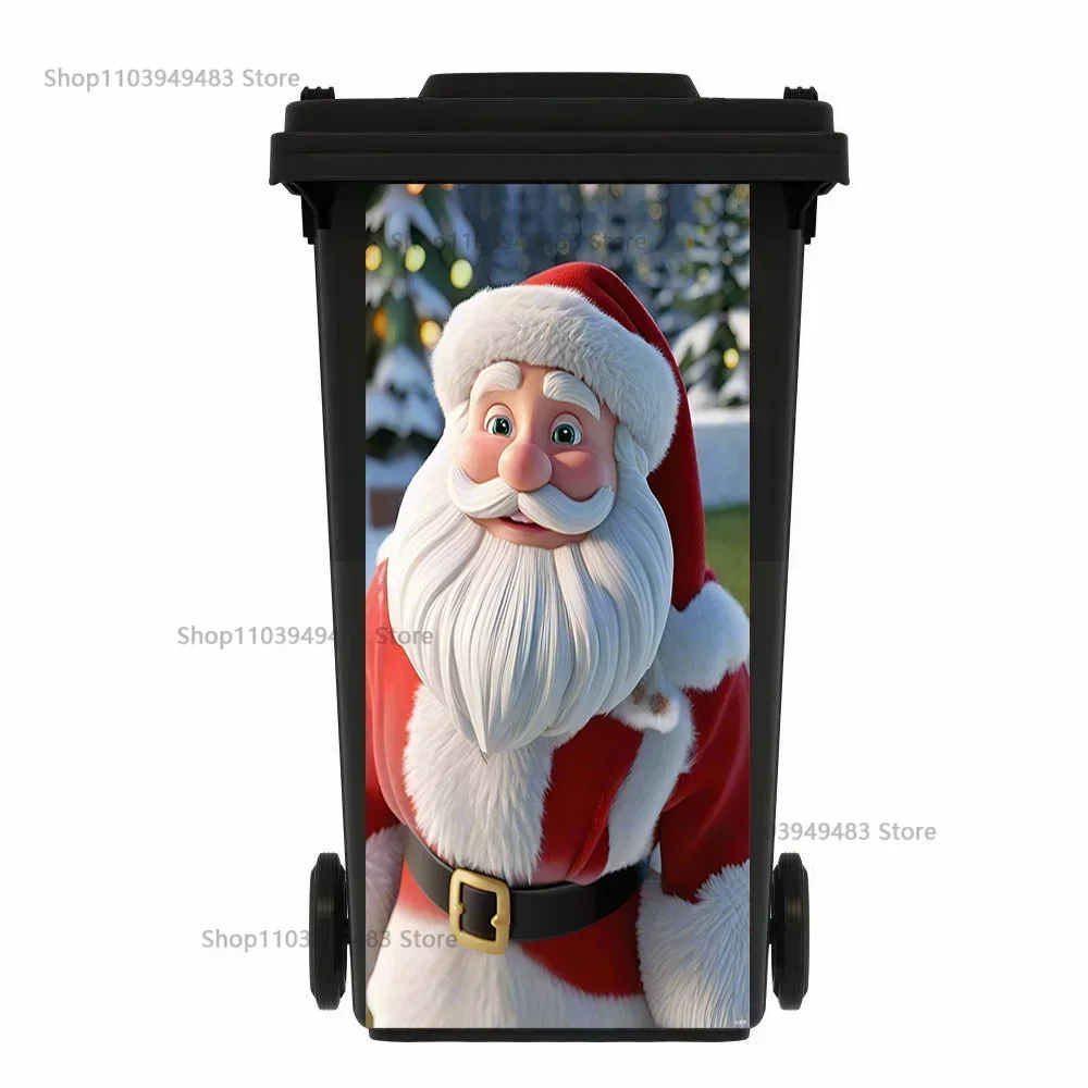 Милые рождественские элементы самоклеящиеся ПВХ водонепроницаемые наклейки для