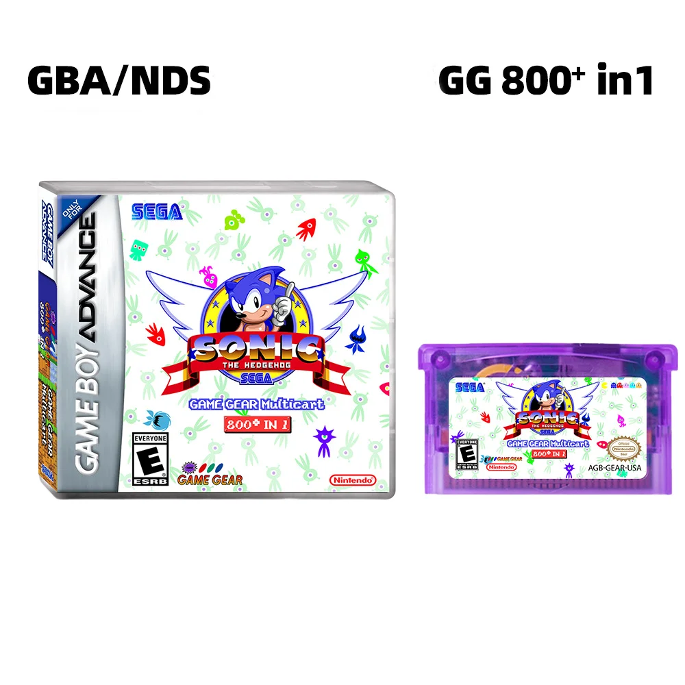 

Новый игровой картридж NDS/GBA GameGear 800 в 1, игровая консоль для видеоигр, коллекция карт JPN USA, европейские мировые версии с коробкой, Подарочные игрушки
