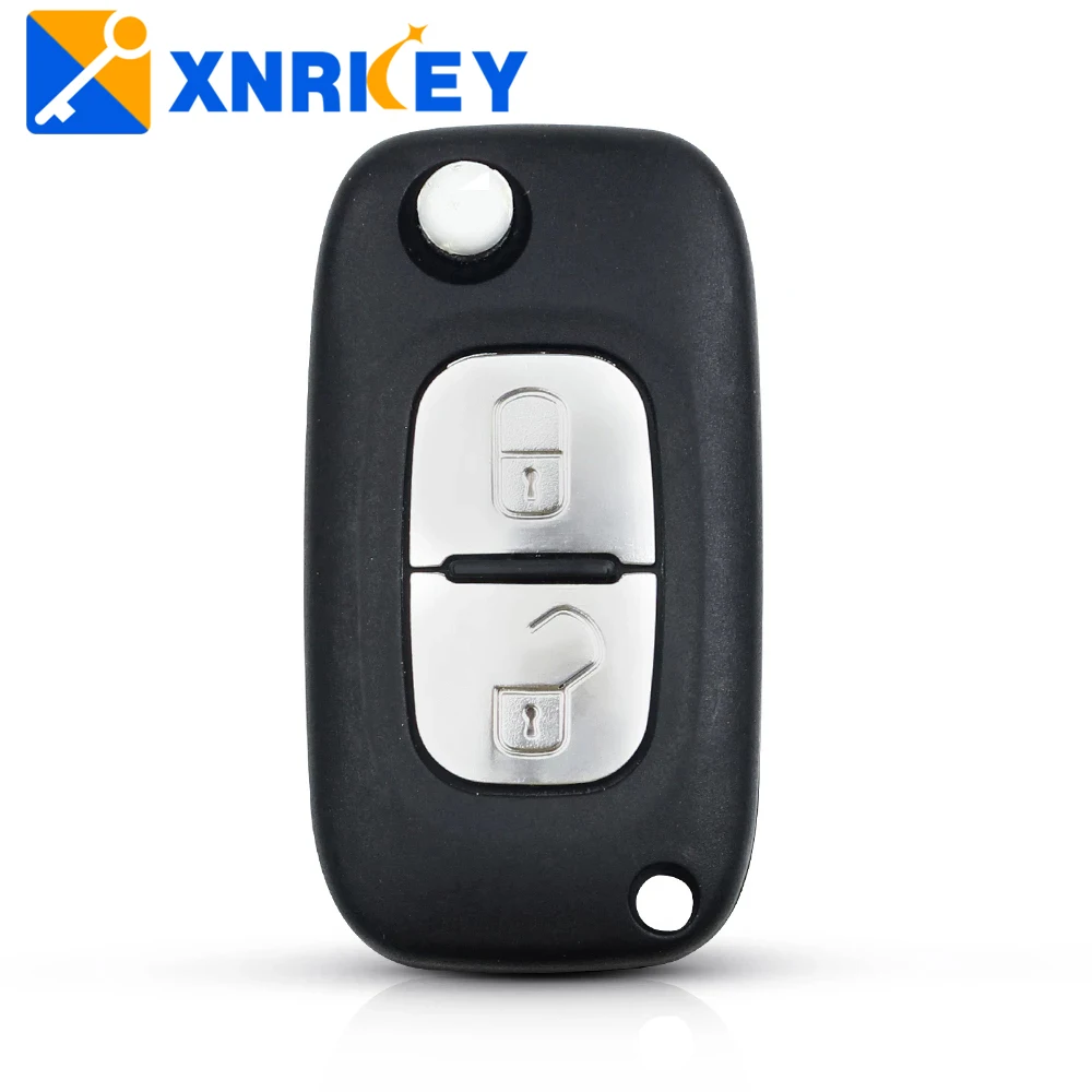 

XNRKEY 2 Button Modified Flip Folding Remote Car Key Cover For PEUGEOT 406 407 408 308 307 107 207 Fob Case CE0523 Key Shell
