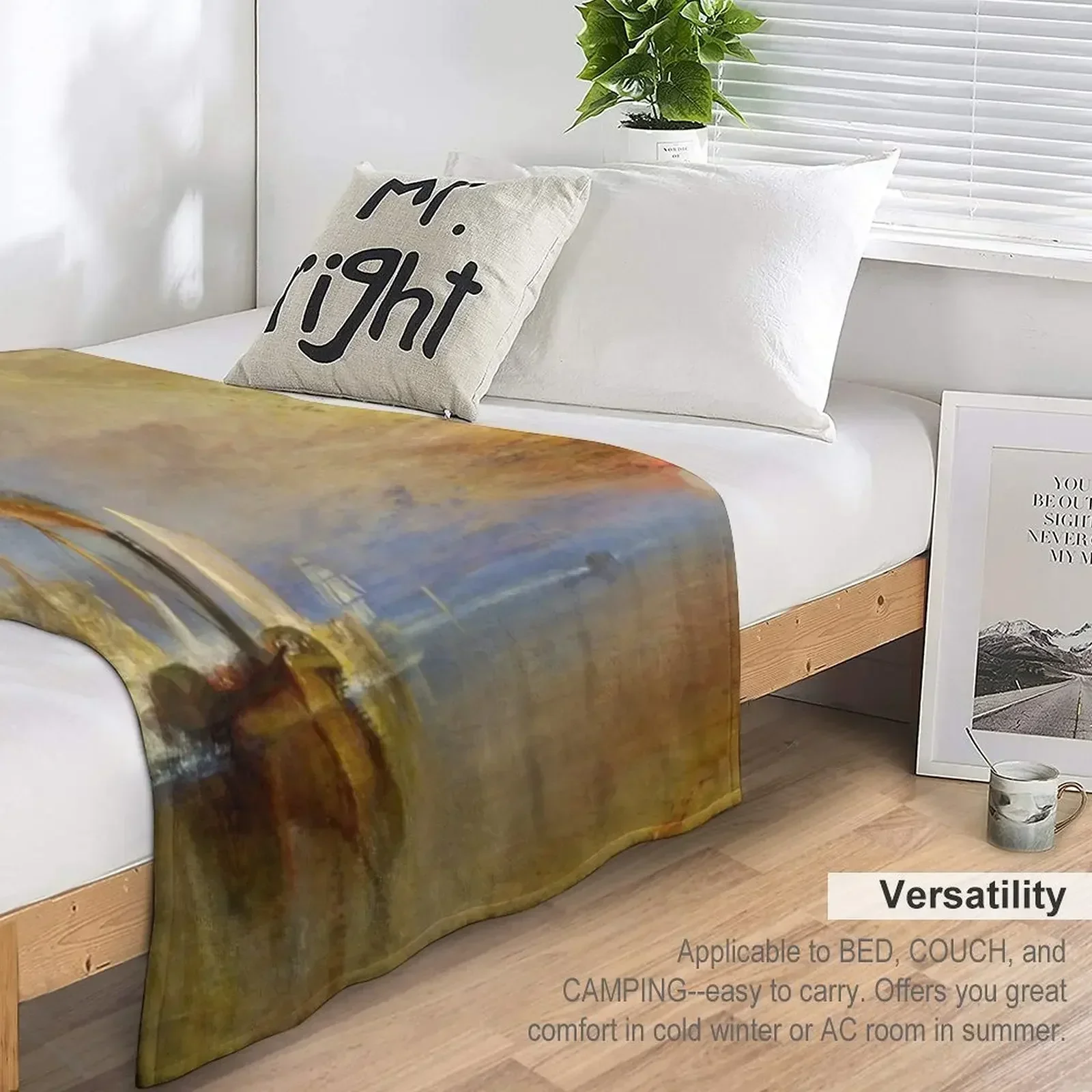 The Fighting Temeraire by J. М. W. Кирпич (1838) декоративное покрывало пушистые одеяла