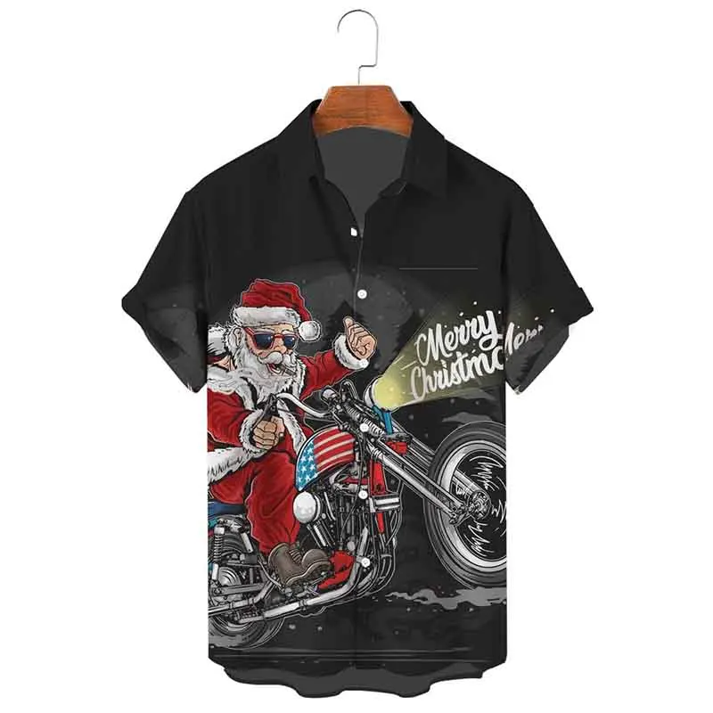 

Christmas Series Men‘s Short Sleeve Tee Shirt Men Oversized Blouse Tops