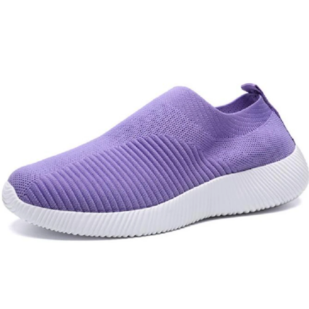 

Summer New Flying Woven Running Shoes Slip On Casual Sports Shoes Comfortable Footwear Breathable Mesh Light Walking Sneaker