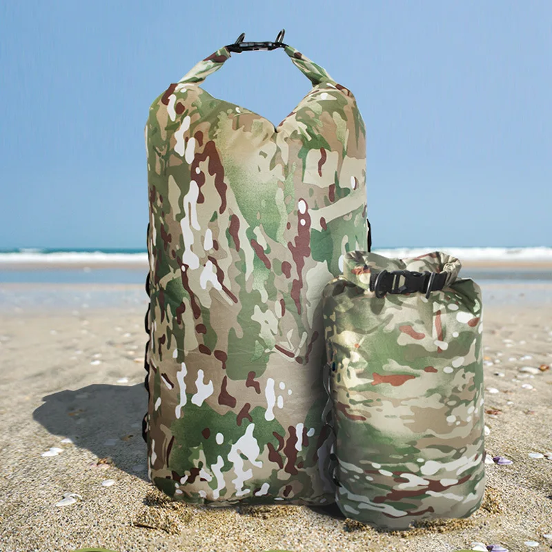 

Camouflage Waterproof Backpack Portable Outdoor Sport Rafting Bag River Tracing Swiming Bucket Dry Bag 3L 5L 10L 20L 35L