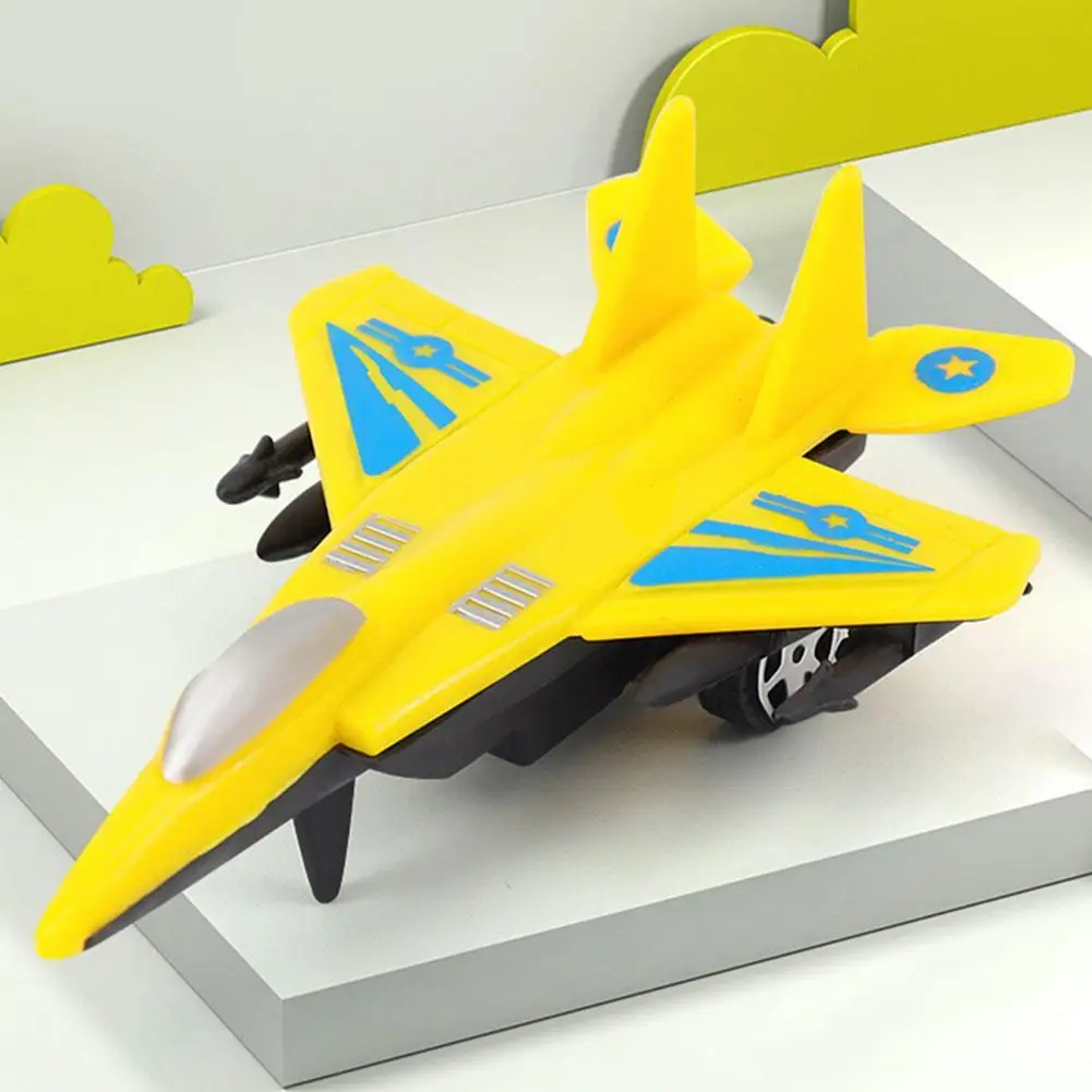 

Simulation Fighter Toys Pull Back Plane Dolls Kids Children Plastic Colorful Cartoon Aircraft Model Educational Toy Puzzle Gifts