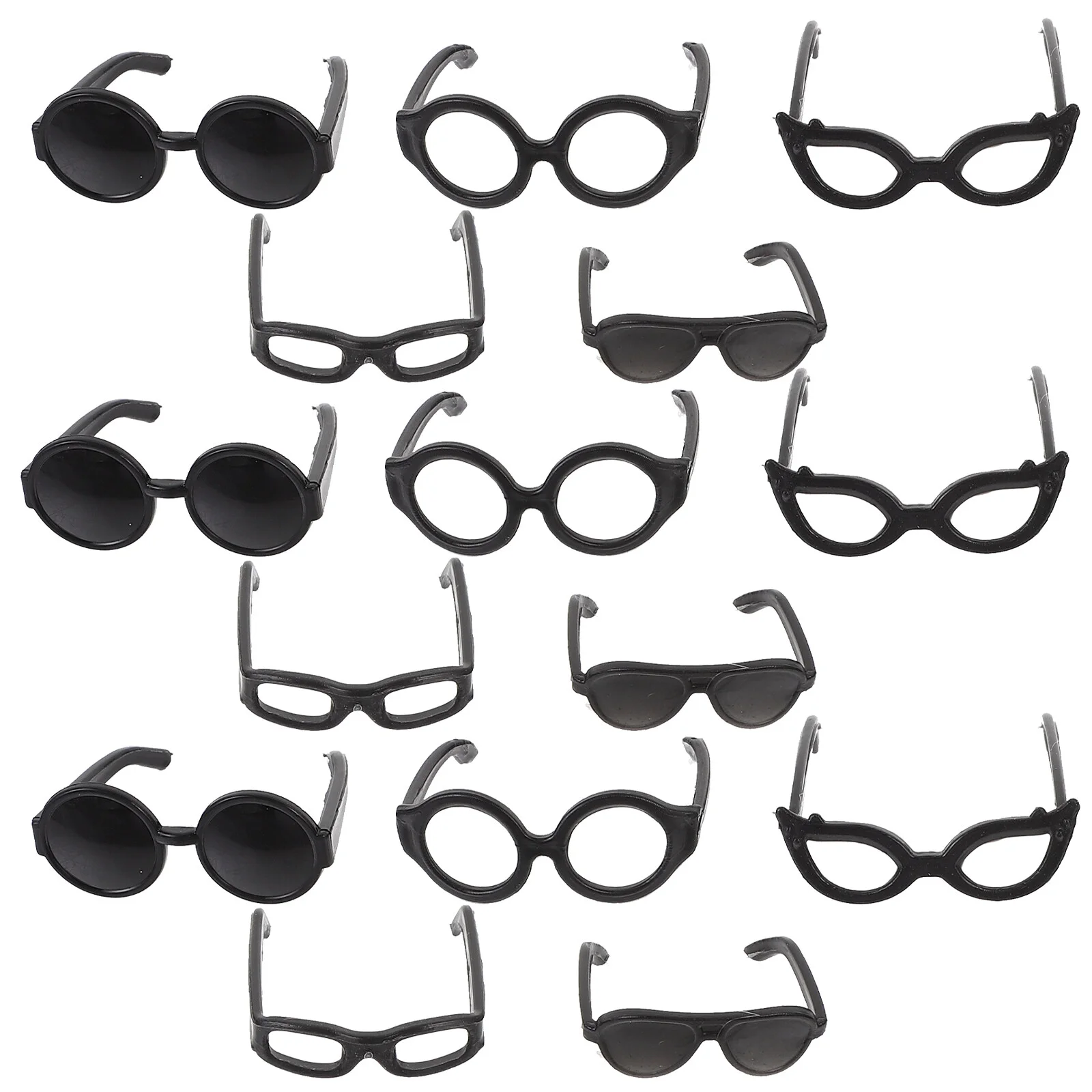

20Pcs Glasses Mini Eyeglasses Dress Up Glasses Clothing Accessories