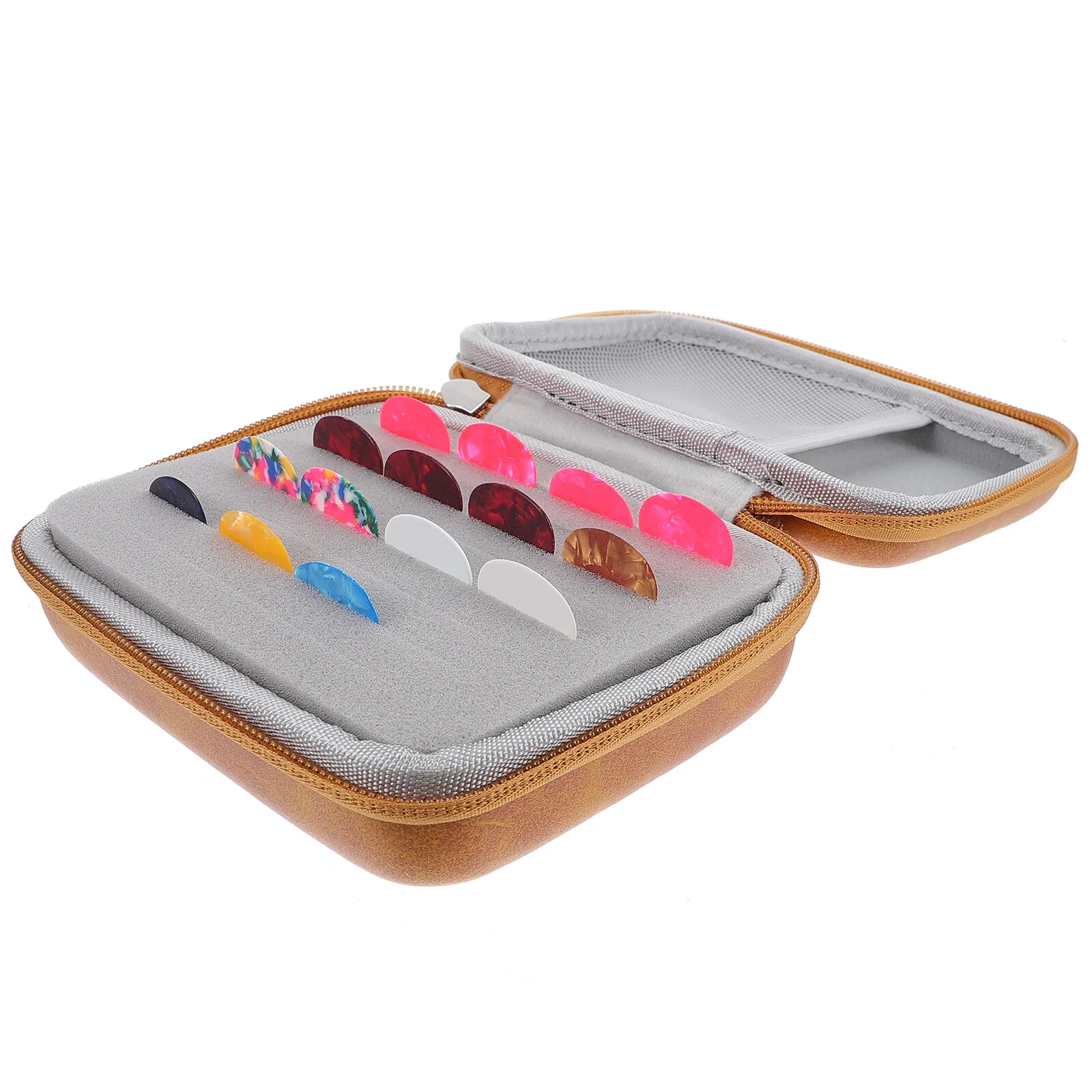 

Guitar Pick Case Mesh Pocket Guitar Plectrums Bag Accessory Organizer with 15 Picks for Guitar Players