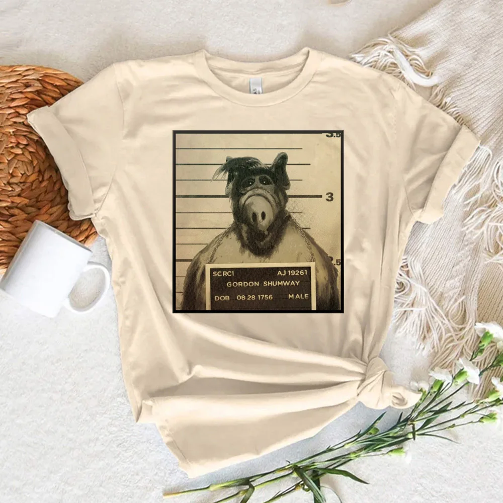 Женская комиксная футболка Alf одежда с графическим принтом для девушек в стиле