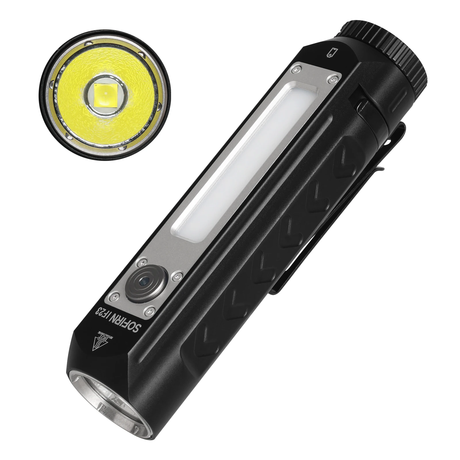 

IF23 RGB Torch 4000lm Flood Spot LED Flashlights 21700 Rechargeable with Magnetic