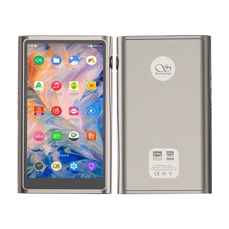 SHANLING M7 ES9038Pro ЦАП Android Портативный музыкальный плеер MP3 DSD512 1080p MQA