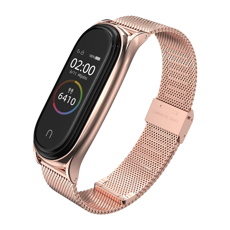 Металлический ремешок для Xiaomi mi Band 6 5 4 3 Безвинтовой наручных часов сменный