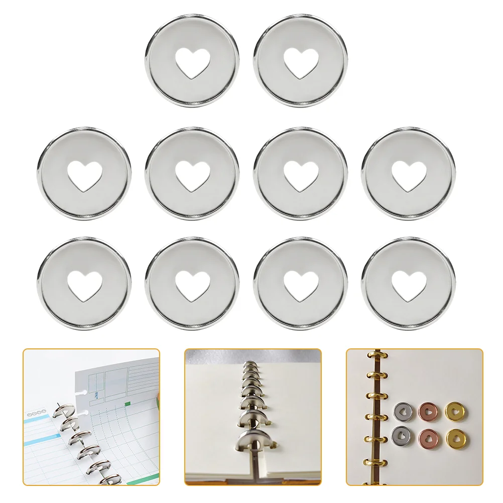 

10 Pcs Mushroom Hole Binder Mini Binders Diary Binding Discs Frosted Planner Supplies Abs Book Tool Office