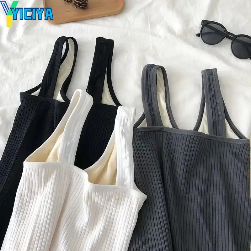 YICIYA Warm Vest Women Winter Underwear Tops Velvet Thick Thermal Female Bottoming V Neck Solid Thermo Clothing Ladies Tank Top