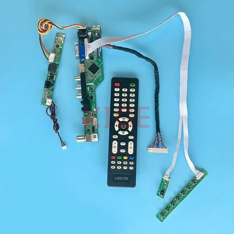 Для ЖК-контроллера T215HVN01 T215HVN05 CLAA215FA04, экран платы 21,5 дюйма, аналоговый ТВ-сигнал VGA + HDMI + AV + USB 1920*1080, комплект LVDS 30-Pin