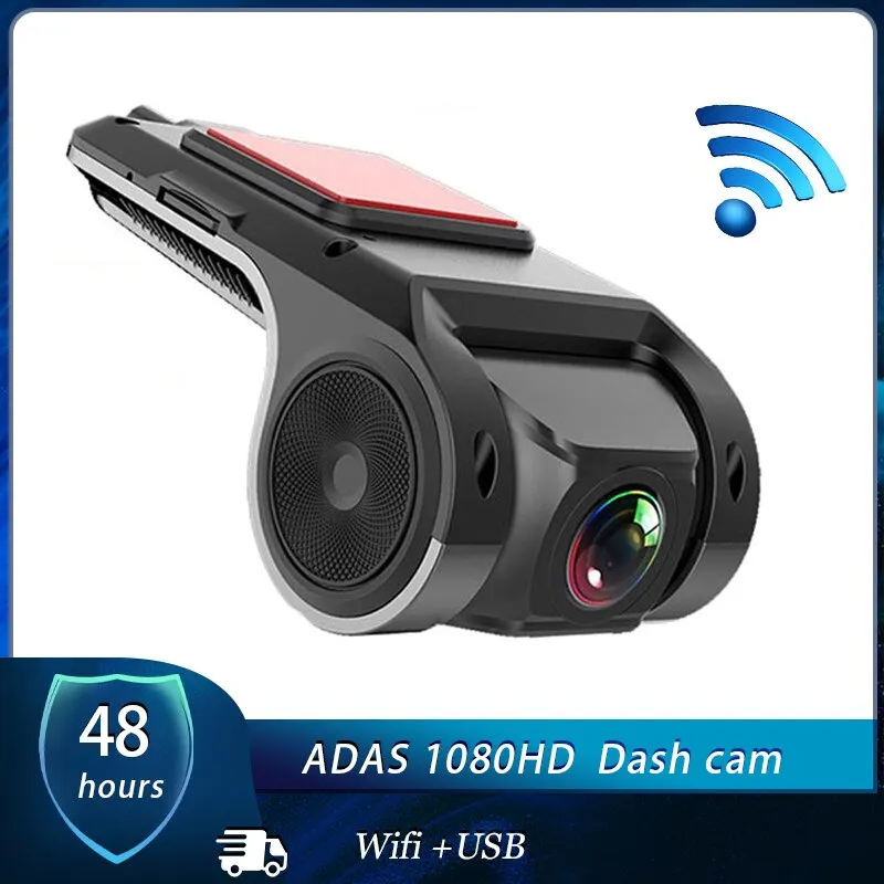 Car Dash Cam Wifi USB 2 In 1 1080P 170 Degree Wide Angle Dash Camera DVR ADAS Dashcam Android DVR Auto Recorder Night Version