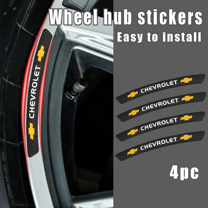 

4pcs Car Badge Wheel Stickers Hub Rim Decorative Decals For Chevrolet Cruze Captiva Lacetti Aveo Niva Trax Onix Auto Accessories