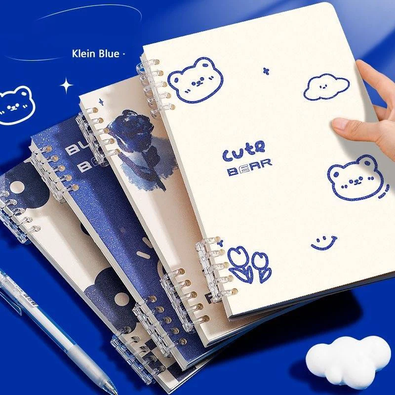 

Kawaii Klein Blue Series A5 Non Scratch Loose Leaf Removable Recore Notebook For School Supplies