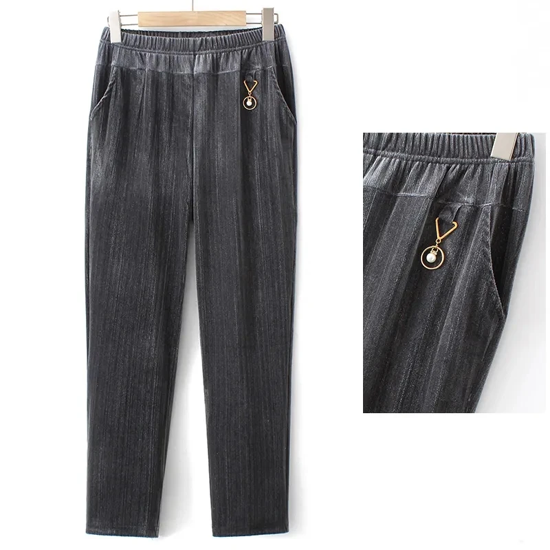Женские повседневные брюки XL-8XL Длинные свободные с высокой талией новинка